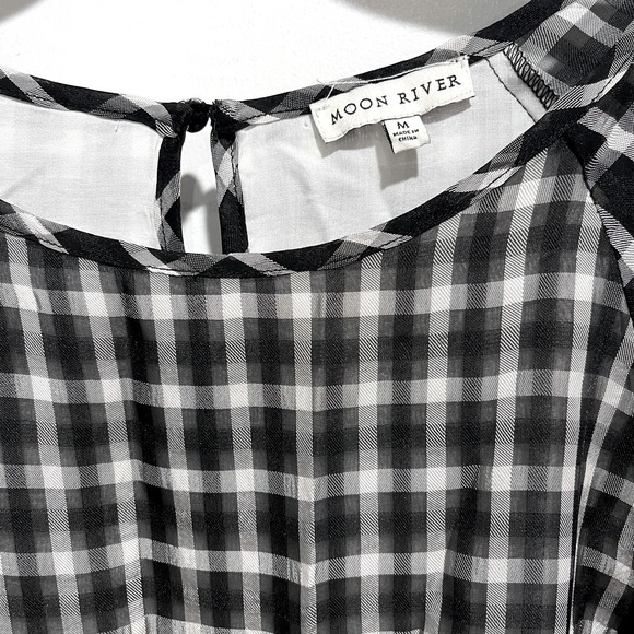 Beautiful Moon River Blouse, Black/White, size M - Picture 3 of 3